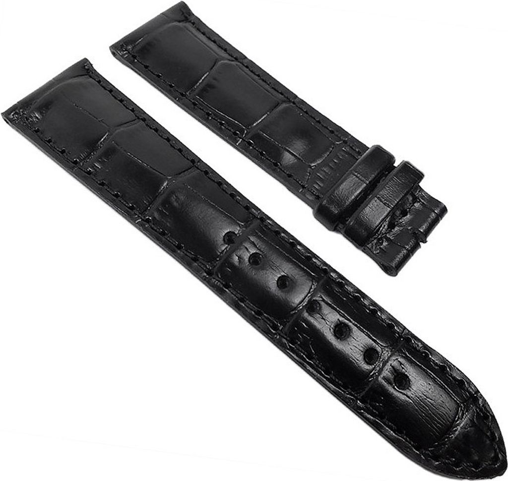Maurice Lacroix Miros > Uhrenarmband XL 22mm Leder schwarz Krokooptik