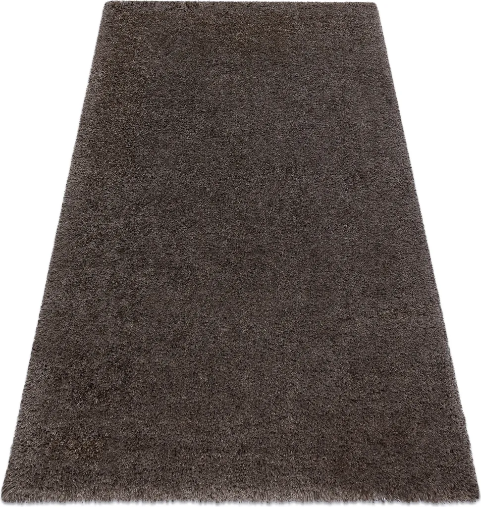 Grand Tapis de Salon Shaggy Marron 160x230 cm - Texture Moelleuse