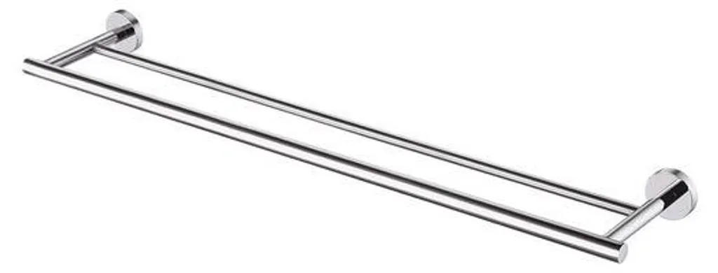 Lot de 2 crochets porte-serviettes A2001S75 en acier inox poli de 75 cm