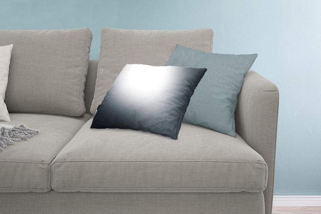 MuchoWow Zierkissen Sofakissen Wohnzimmer Dekokissen 60x40 cm Metallic-Druck - Grau - Schwarz - Weiß - Kopfkissen - Polster mit Foto