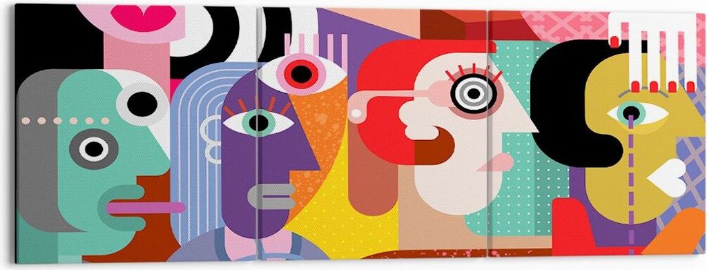 Bild auf Leinwand - Leinwandbild - Abstraktion modern - 150x50cm - Wand Bild - Wanddeko - Leinwanddruck - Bilder - Kunstdruck - Wanddekoration - Le...