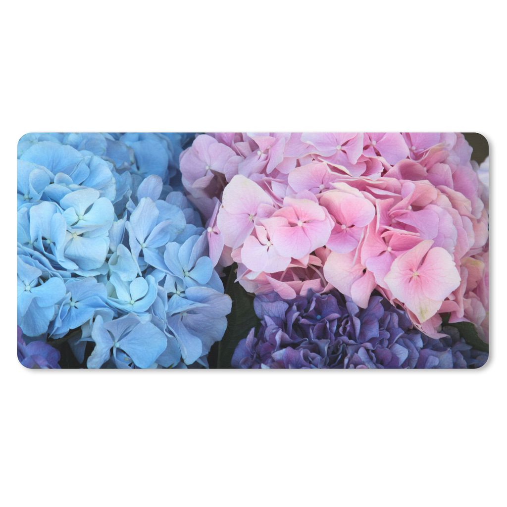 MuchoWow Mauspad Mousepad Blumen - Strauch - Hortensie - Botanisch 60x30 cm - Mousepads - Maus Mat - Pad - Mausunterlage - Nachhaltig