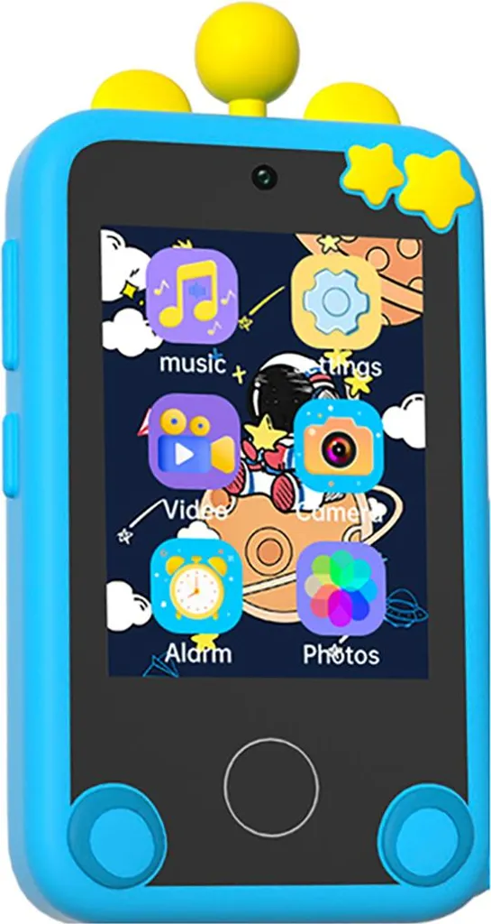Téléphone Jouet Interactif pour Enfant avec Caméra 48MP Avizar Bleu
