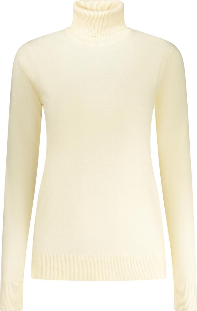 Eleganter Damen Rollkragenpullover 1963, Weiß, Langarm, Norwegen-Stil