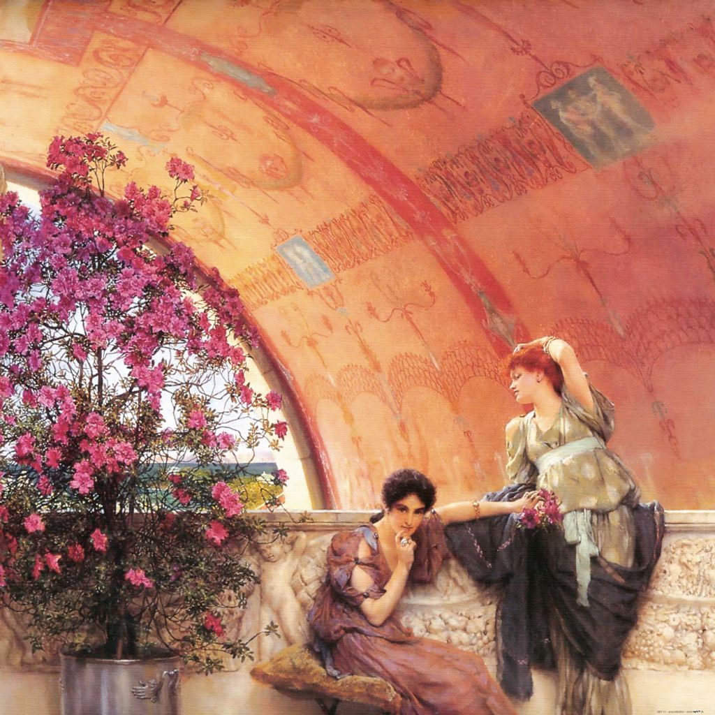 Sir Lawrence Alma-Tadema Kunstdruck Bild - Unbewusste Rivalinnen, 1893 (70 x 70 cm)