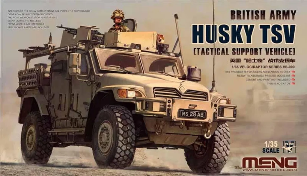 Maquette blindé Husky TSV 1:35 avec détails en photodécoupe en kit
