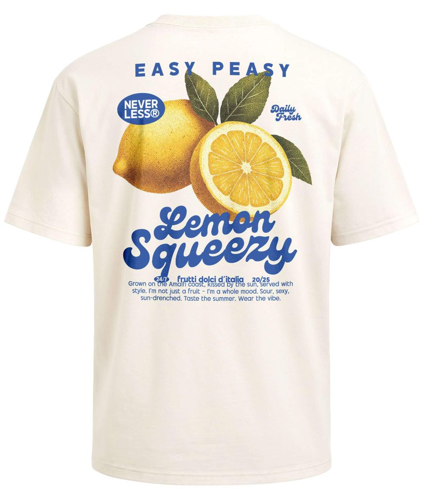 Herren T-Shirt - Lemon Squeezy - Oversized Relaxed Fit Sommer Fashion Streetstyle Neverless