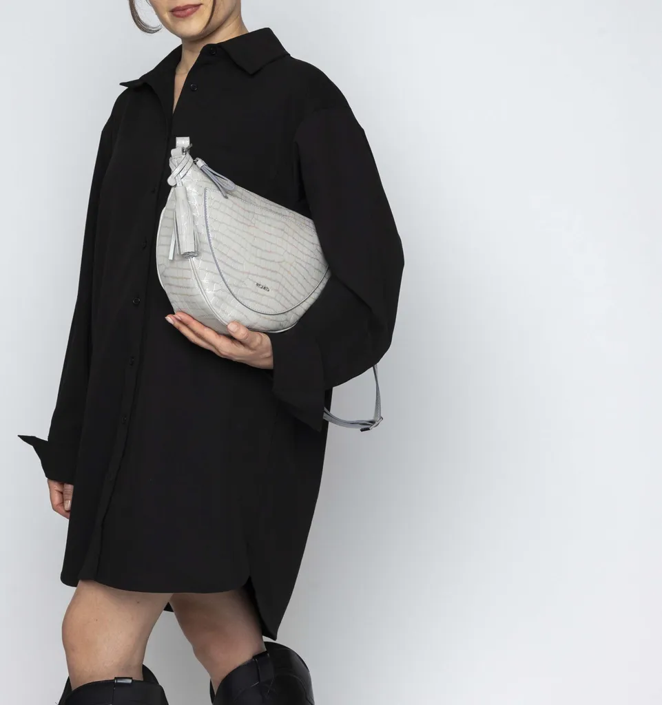 Sac Bandoulière Femme en Cuir Gris Shark PICARD Mermaid pour le Quotidien - 10