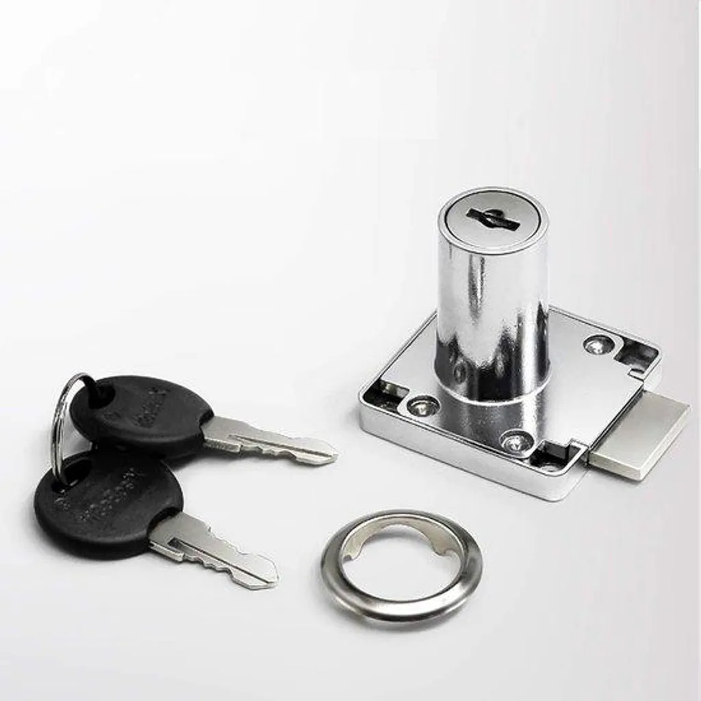 Serrure de sécurité robuste pour porte de placard 22 mm chrome poli