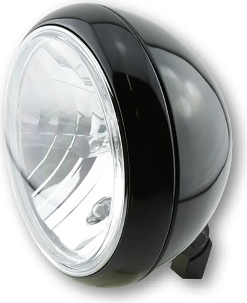 Éclairage moto performant HIGHSIDER Yuma 2 noir 7 pouces pour trajet nocturne