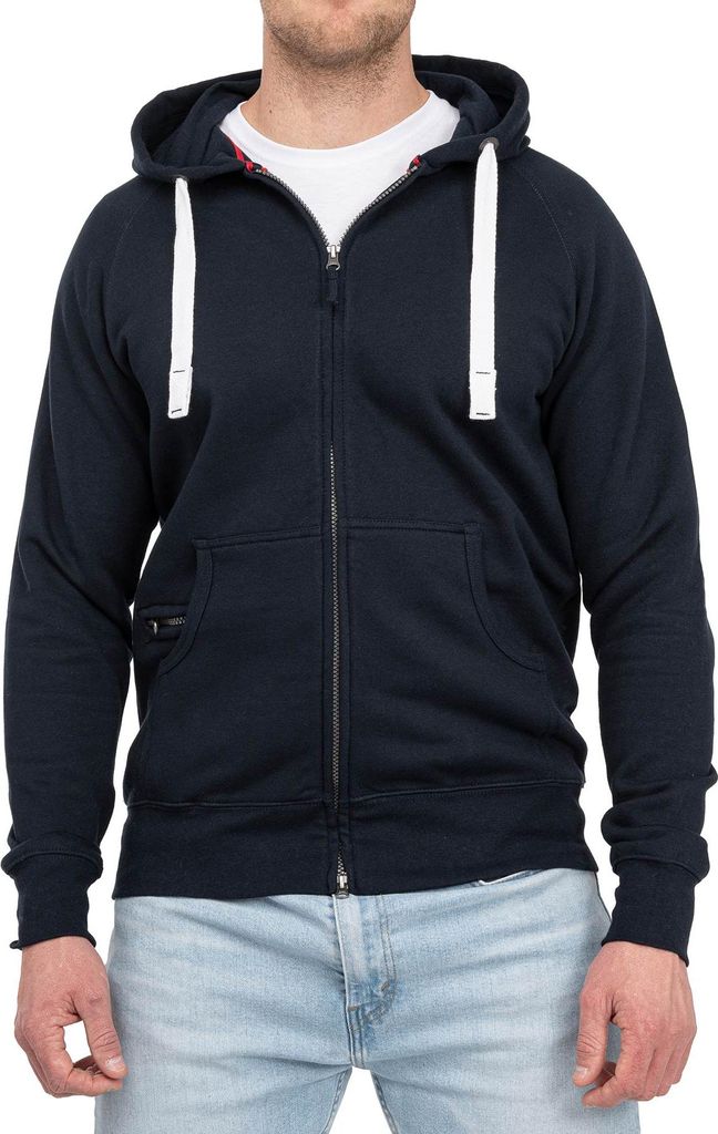 Mivaro Herren Sweatjacke mit Kapuze große Größen bis 5XL Regular Fit 70% Baumwolle 30% Polyester weich gefüttert Reißverschluss pflegeleicht b...