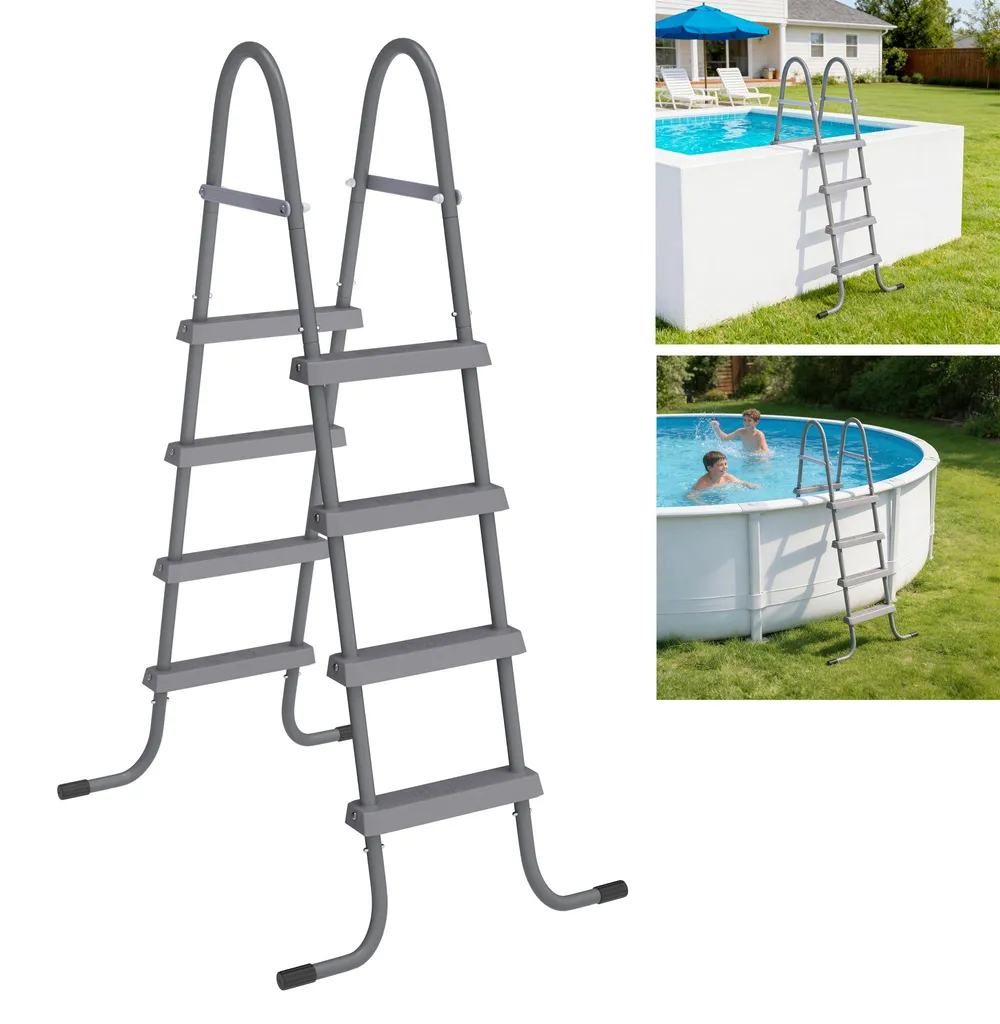 Échelle piscine stable antidérapante 4 marches : fini les chutes au bord