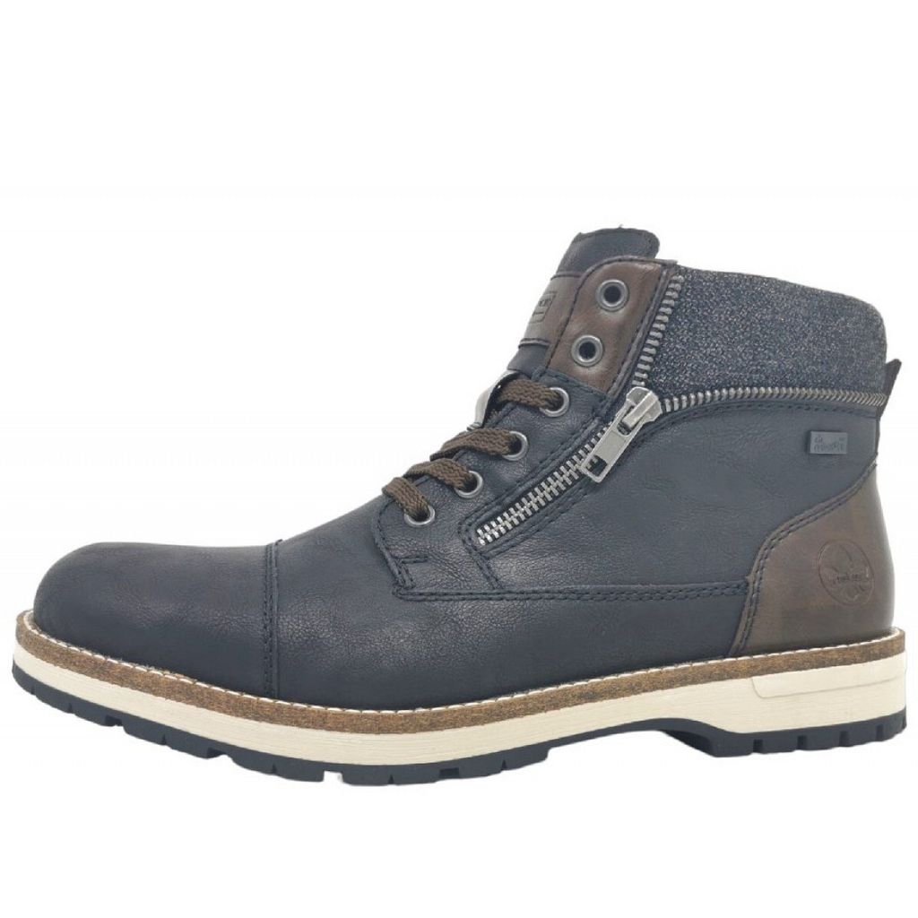 Rieker Herren Schnürstiefel in Schwarz, Größe 46