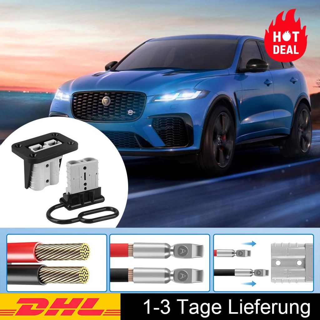 50A Batteriestecker 2PCS Schnellverbindung Batterie/Trennung Kabelbaum Steckersatz