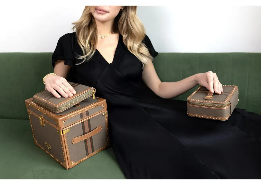 Trousse à bijoux de voyage Wolf Ida Édition Limitée en cuir matelassé - 6