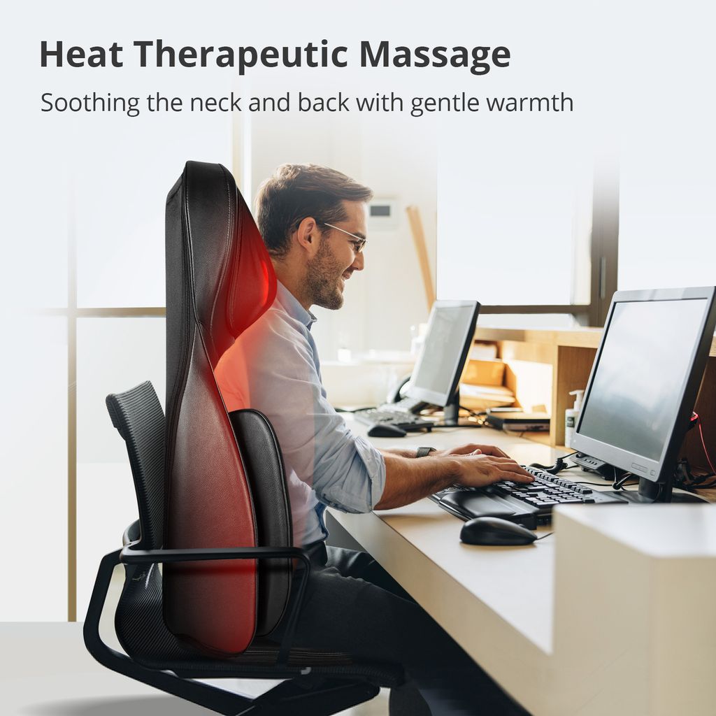 Auto Büro Massagesitzauflage mit Wärmefunktion+Vibration Nacken Massagegerät