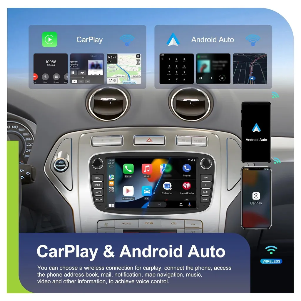 Station Multimédia 2-DIN Android 13 Ford Focus 2012 - Écran Tactile