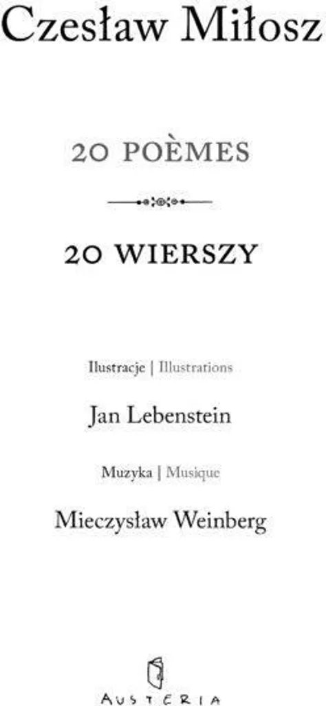 20 Poèmes / 20 Wierszy Recueil Bilingue Franco-Polonais Format A5 Broché
