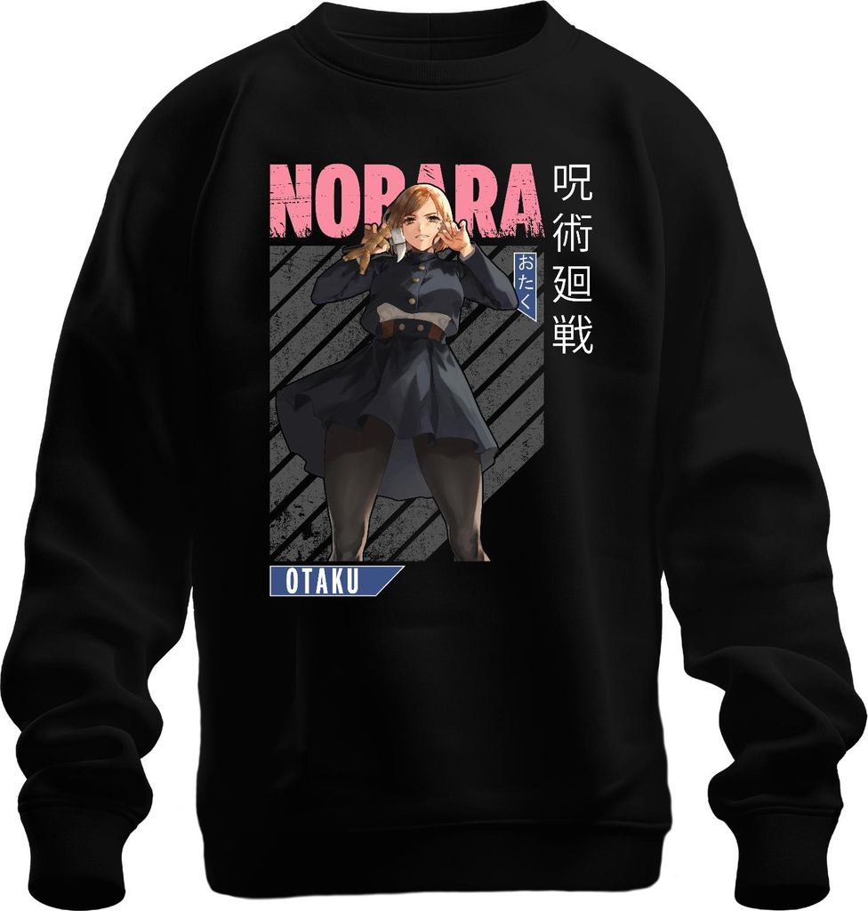 Nobara Kugisaki Jujutsu Kaisen Otaku Anime Ästhetik Geschenk Retro Uni Sweatshirt Pullover, Schwarz, L