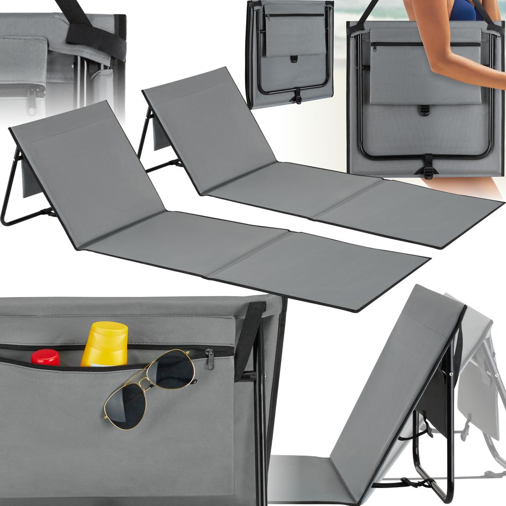 tectake® 2er Set Strandmatte Mina inkl. Aufbewahrungstasche Produktbild 