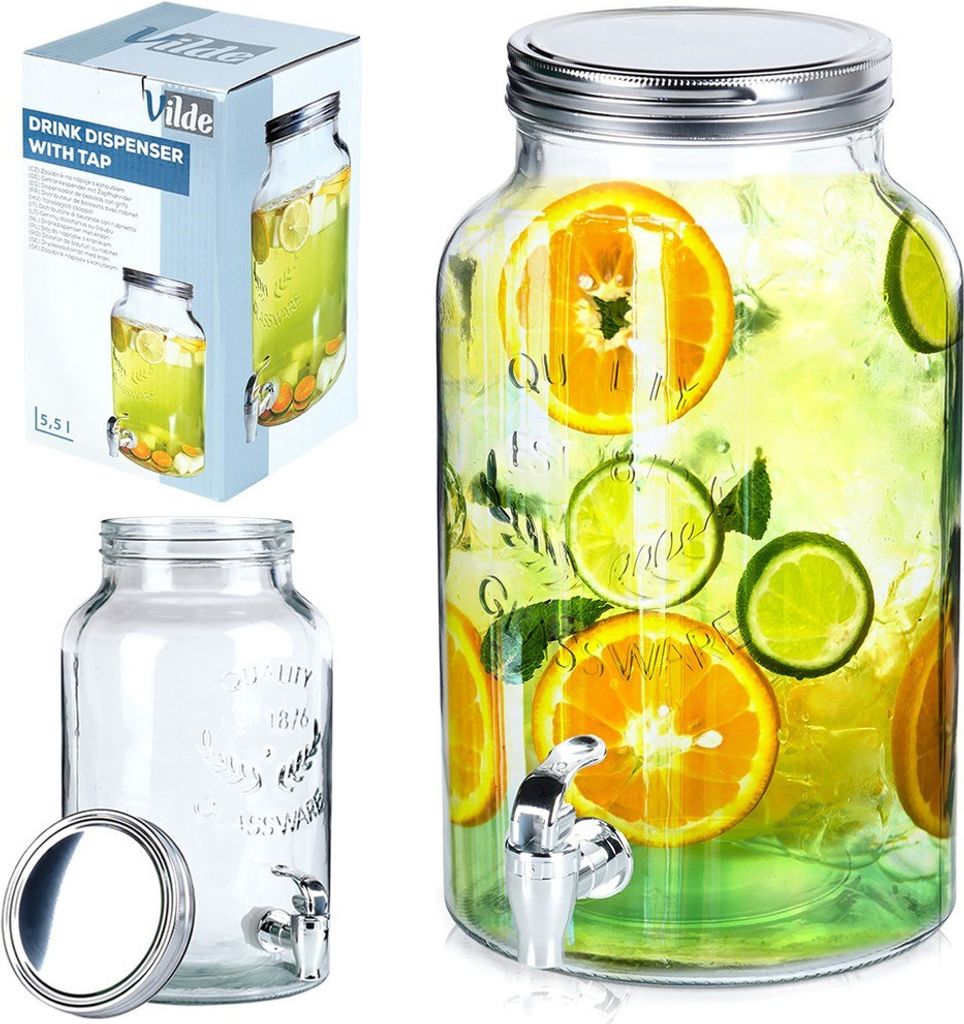 Vilde Pichet en verre Distributeur de boissons Bouteille à Image du produit 