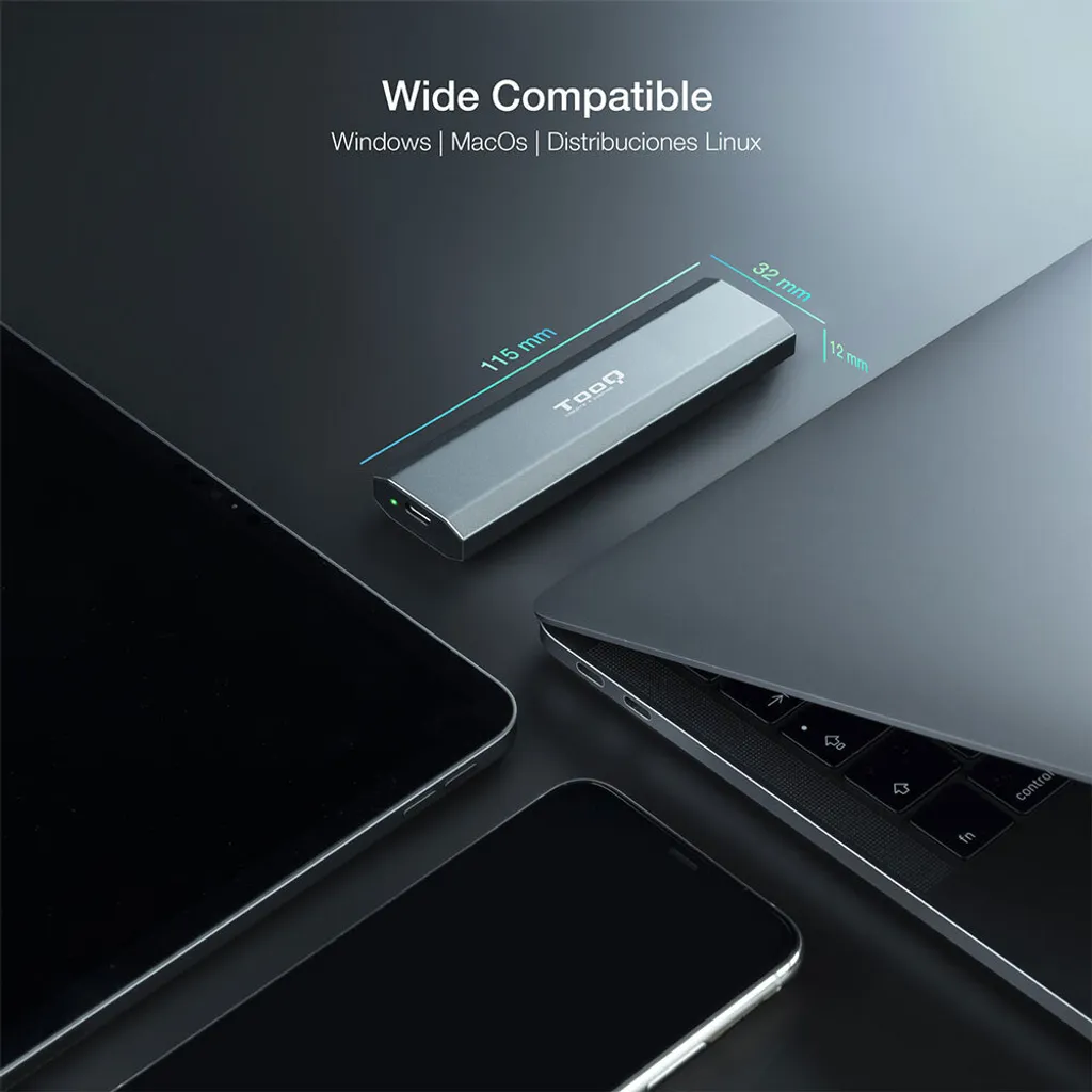 Boîtier SSD Externe NVMe pour Transfert de Données Rapide USB 3.2 G2 - 6