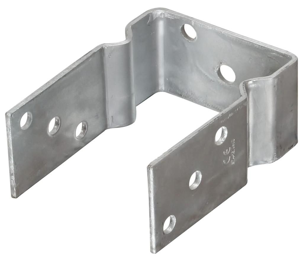 vidaXL Zaunanker 12 Stück Silber 10x6x15 cm Verzinkter Stahl