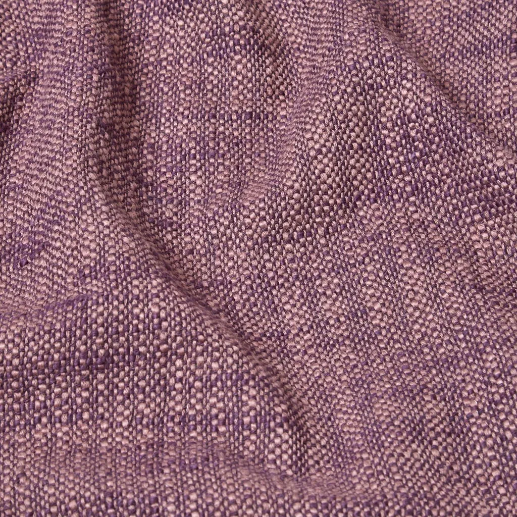 Couverture Nirvana Homescapes en pur coton mauve tissé main 225 x 255 cm