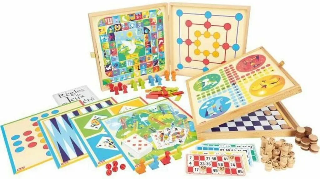 Mallette de jeux de société classiques Jeujura - 50 variantes en famille