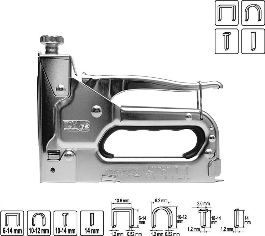 Handtacker Hand Tacker Hefter für Klammern Nägel 6-14 mm