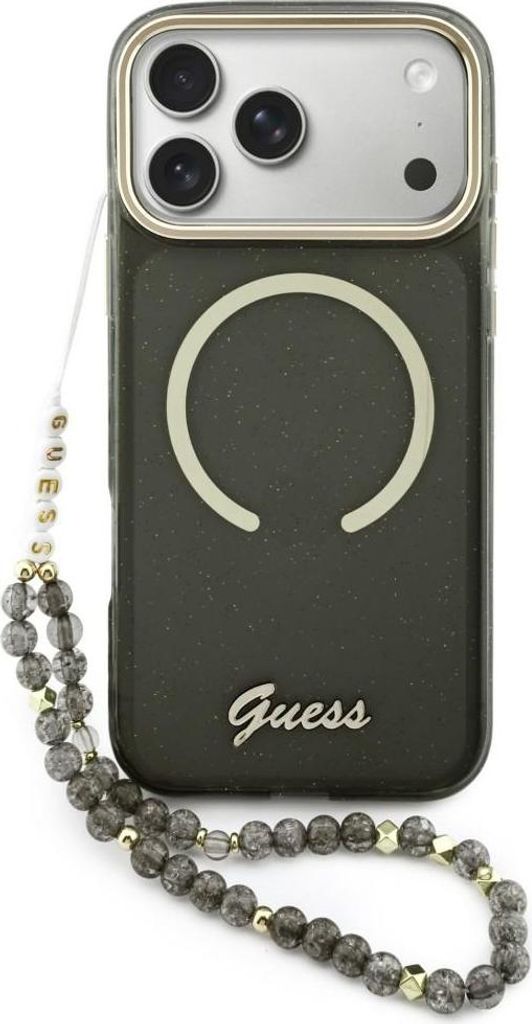 Etui Guess IML Glitters Script Strap MagSafe do iPhone 17 Zdjęcie produktu 