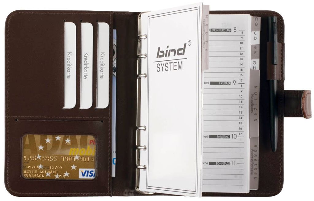 bind 16601-1 Terminplaner Standard A6 Kunstleder Produktbild 