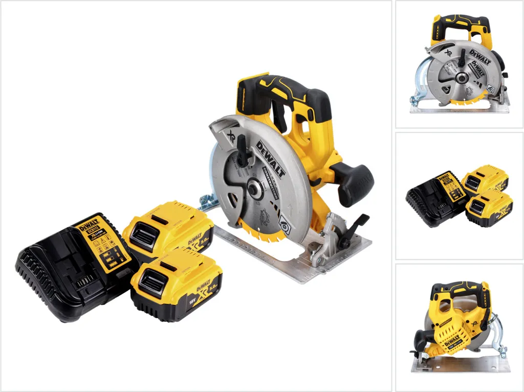 Scie circulaire DeWalt DCS570P2 18V 184mm Brushless avec 2 accus 5Ah