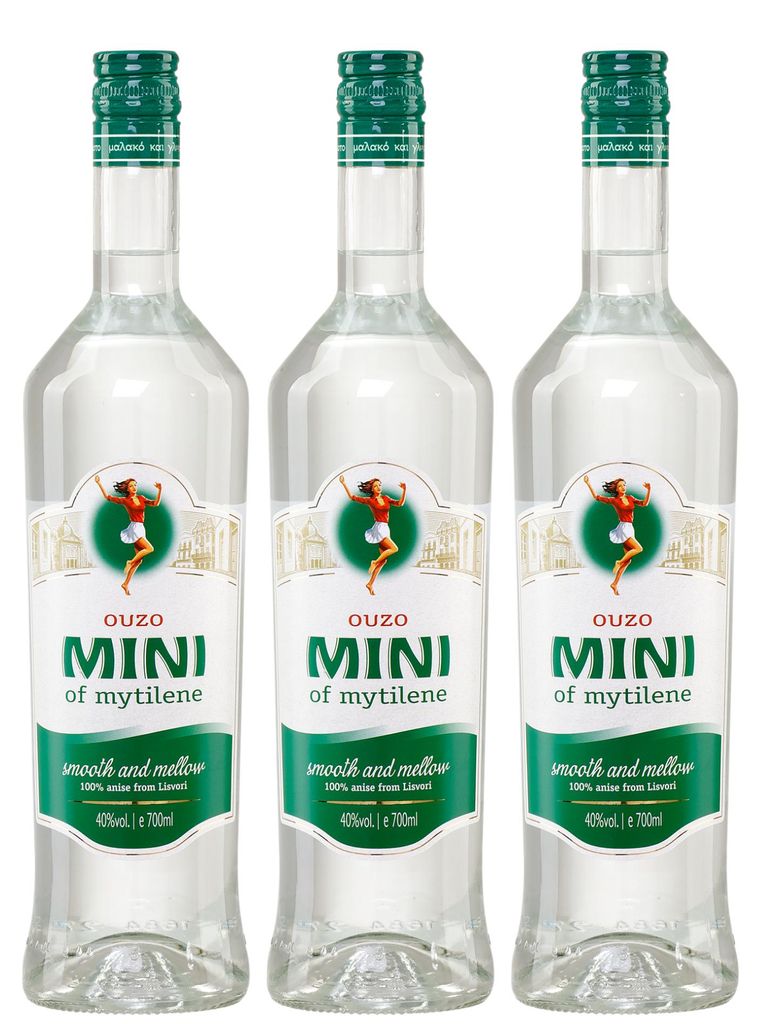 Ouzo Mini Mytilini 3x 0,7l 40% Vol. | Der beliebte Ouzo aus Produktbild 