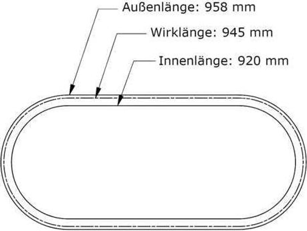 Keilriemen 10 x 920 Li Klassischer Keilriemen DIN 2215 V-Belt