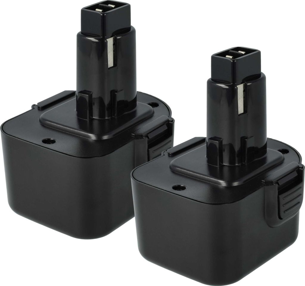 vhbw 2x Akku Ersatz für Dewalt DE9071, DE9074, DW9071, DE9075, 152250-27, DE9501, 397745-01, DC9071, DE9037 für Werkzeug (3000 mAh, NiMH, 12 V)