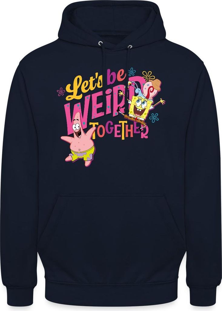 Spreadshirt SpongeBob Schwammkopf Patrick Gary Freundschaft Uni Hoodie, XL, Navy