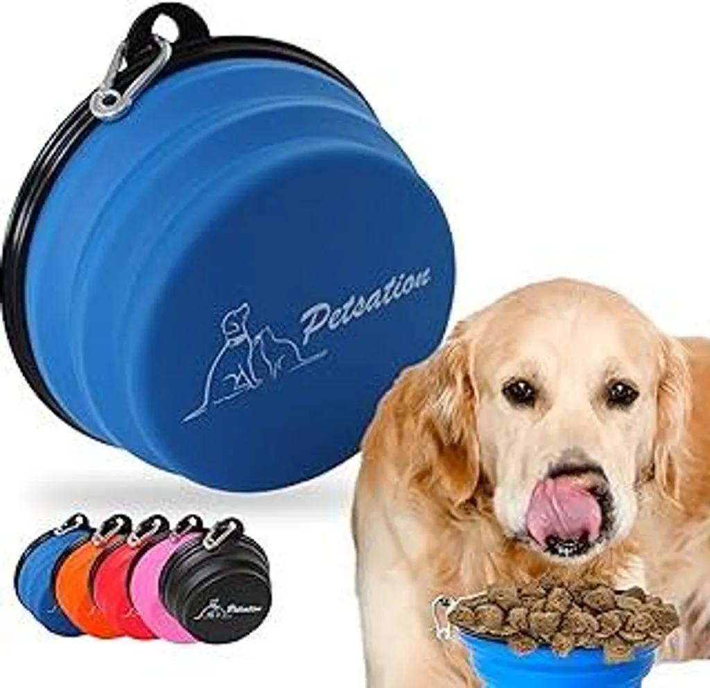 Ciotola Pieghevole Cani Viaggio 350ml Blu | L'Originale Salva-Passeggiata