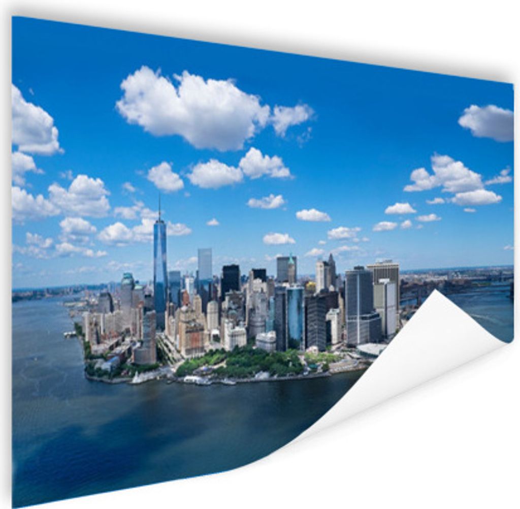 MuchoWow Poster New York - Manhattan - Skyline 160x120 cm - Foto Plakat
