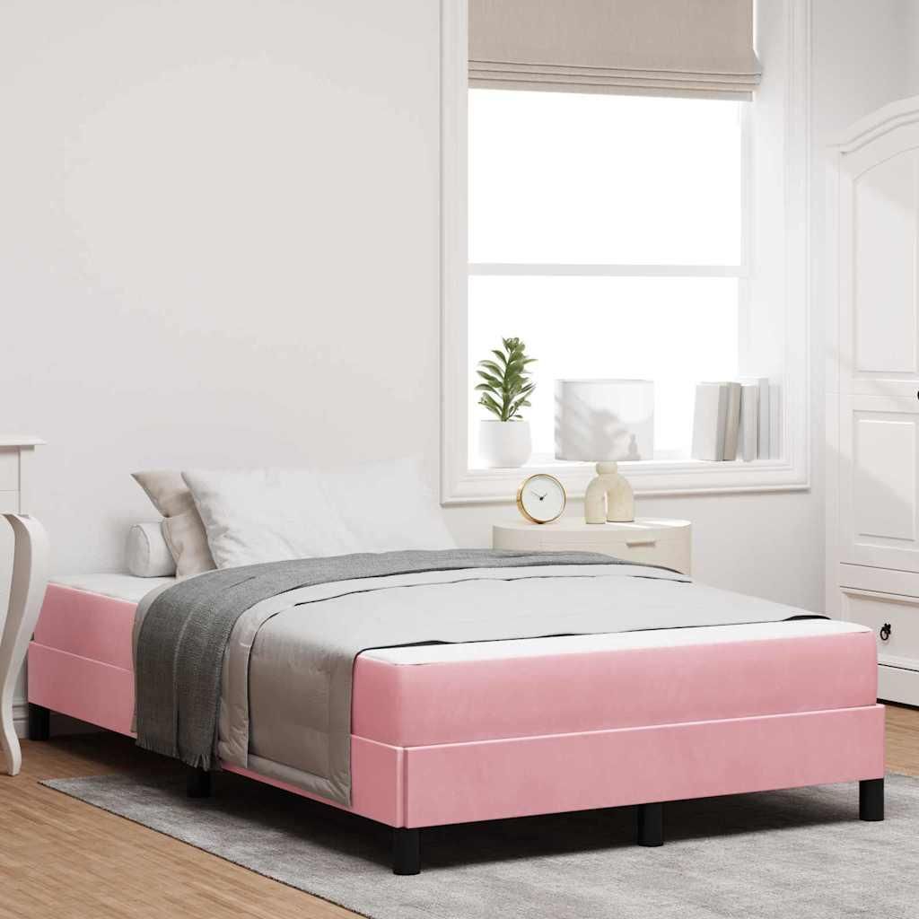 Maison Exclusive - Boxspringbett mit Matratze Rosa 120 x 200 cm Stoff