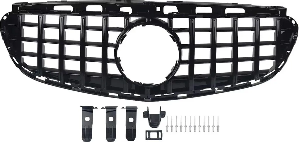 Calandre de Radiateur Style GT pour Mercedes W212 E350 E400 Noir Gloss