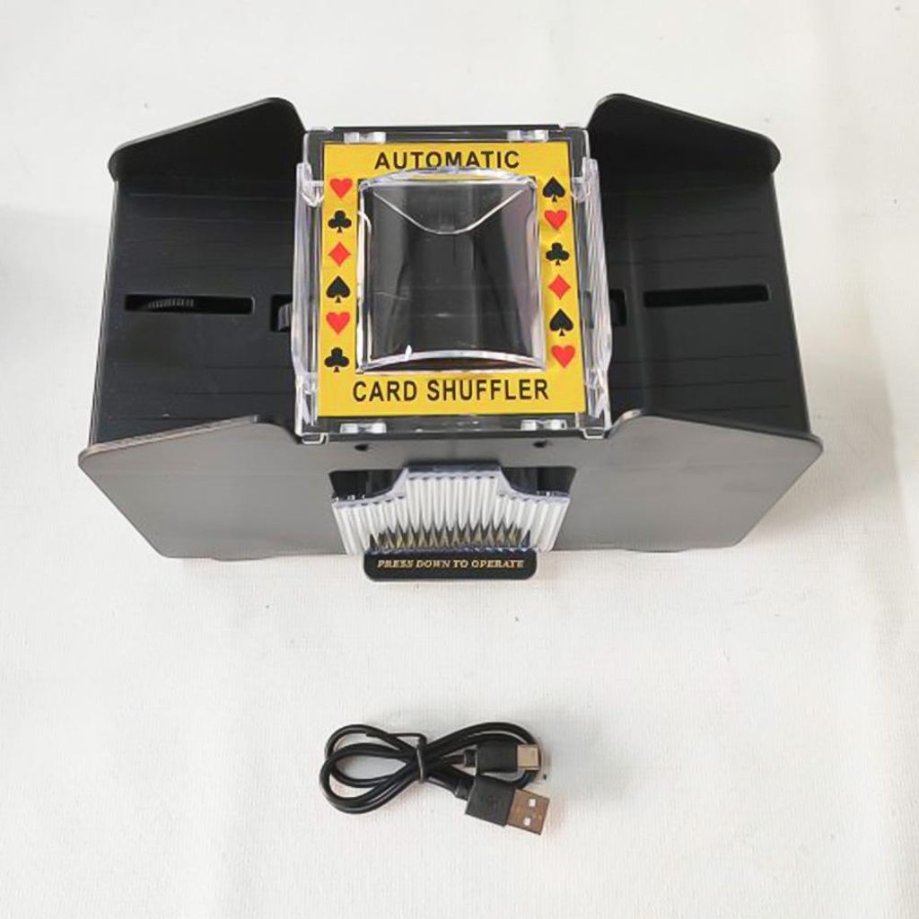 Mélangeur De Cartes Automatique Électronique – 1-2 Jeux, Rechargeable USB-C, Silencieux 65dB, Pour Poker UNO Blackjack