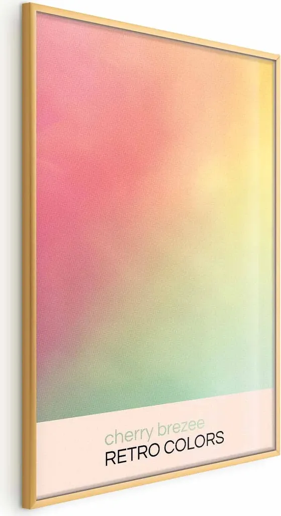 Stampa Artistica Cherry Breeze 60x90 cm con Frame Oro - Fine Art