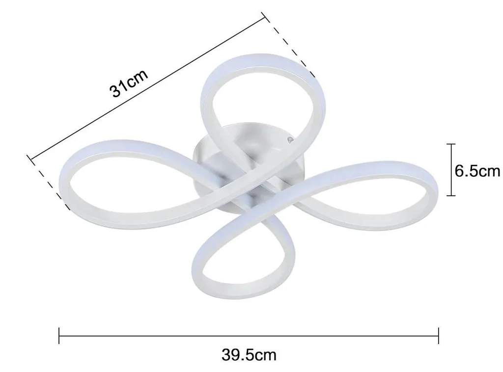 Plafonnier LED Fleur 30W : Solution Éclairage Intense pour Pièce Sombre
