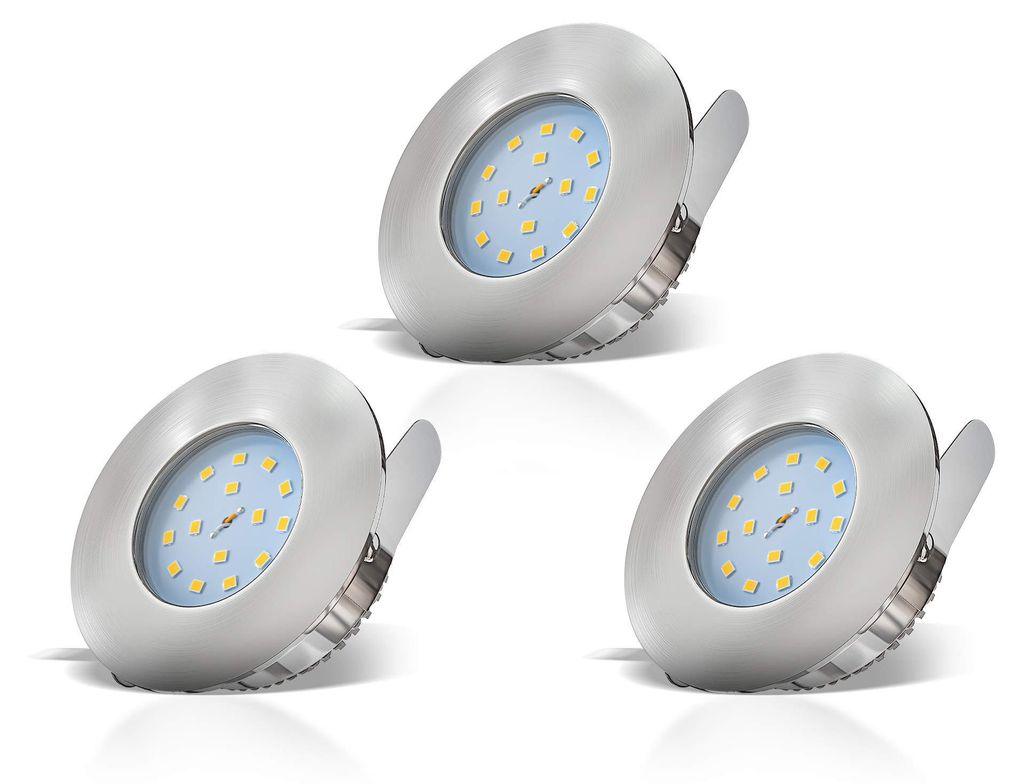 3x LED zapustené bodové ultraploché kúpeľňové stropné Obrázok produktu 