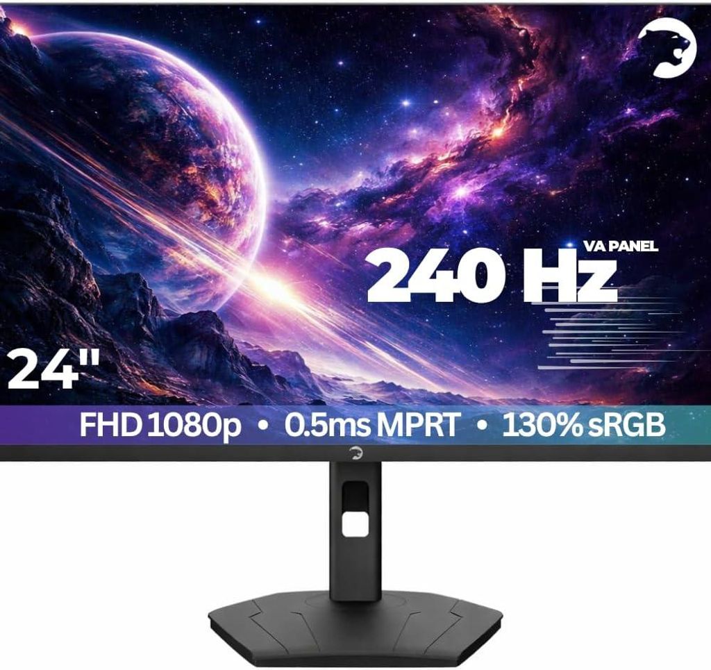 GAMEPOWER Lunis L20 24 Zoll Gaming Monitor 240Hz VA FullHD Produktbild 
