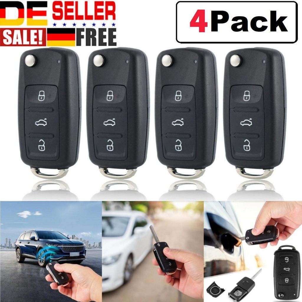4X Autoschlüssel Gehäuse Klappschlüssel 3Tasten Ersatz für Produktbild 