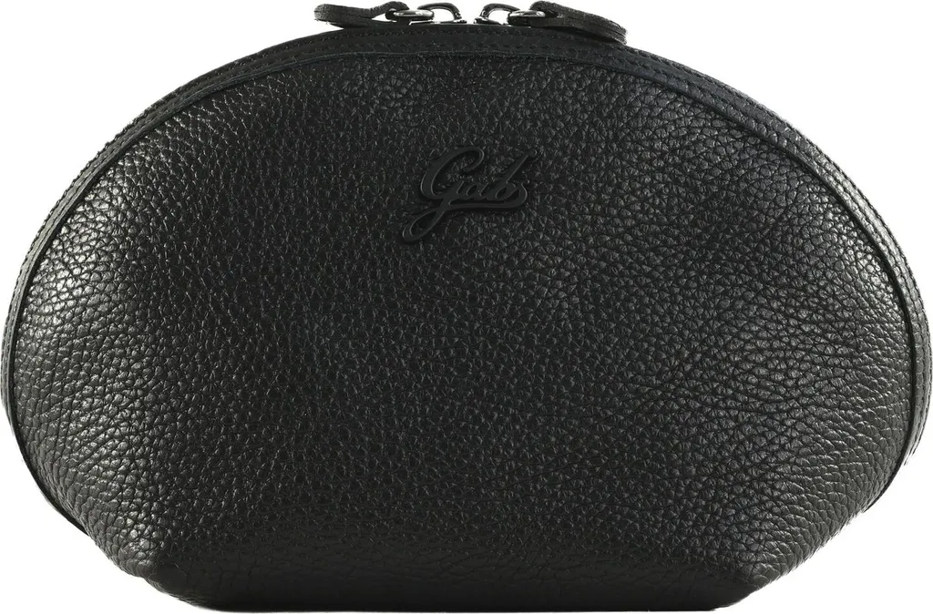 Sac d'accessoires et trousse de maquillage en cuir noir pour femme