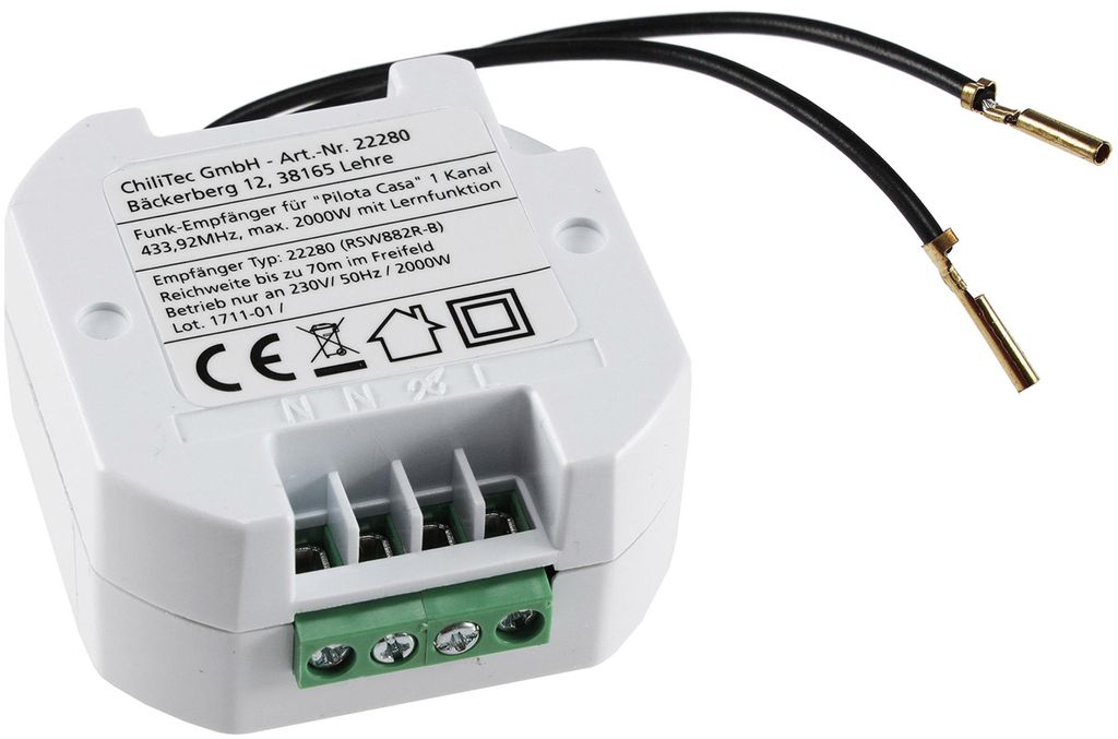 Funk-Empfänger WS für Pilota Casa max. 2300W ERGÄNZT einen Produktbild 