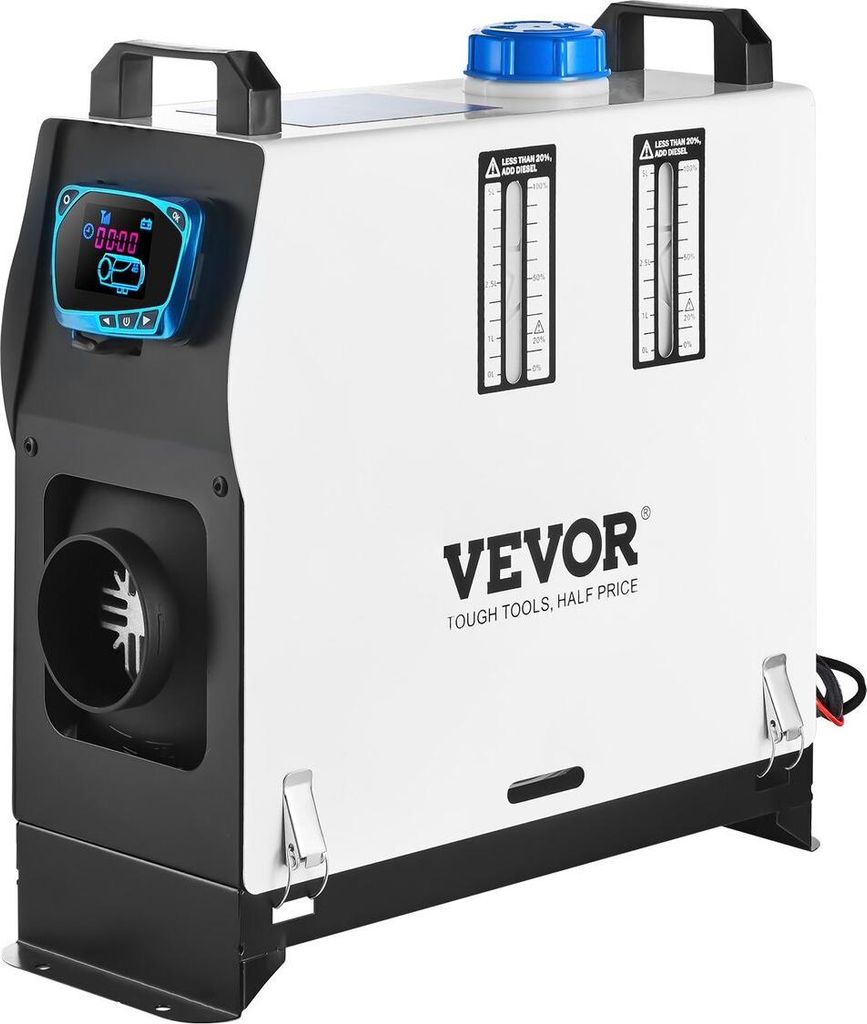 Diesel Air Heater, 8KW Parking Heater, All in 1, 12V Truck Heater, One Air Outlet, with Red LCD Switch, Remote Control, Fast Heating Diesel Heater,...